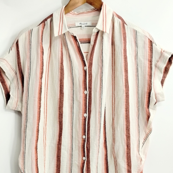 Madewell‎ Central Shirt White Albee Striped Cotton - Picture 5 of 14